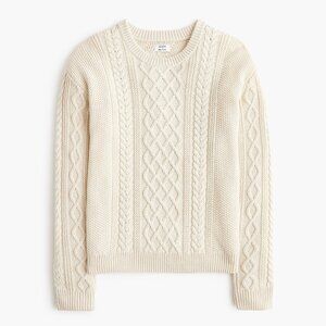 NWT J.Crew Factory Cable Crewneck Sweater
